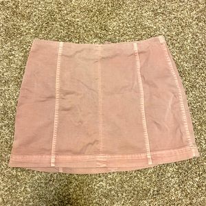 Pink mini skirt